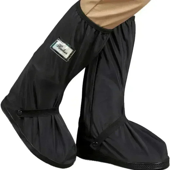 Waterproof Rain Boot Shoes Covers Foldable Reusable Slip Resistant Overs - Picture 1 of 10